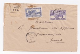 ENVELOPPE RECOMMANDEE DE BIZERTE POUR TUNIS DU 05/03/1942 - Briefe U. Dokumente