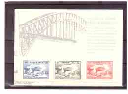 STAMP REPLICA CARD NO. 23 -  19.2.1992    /    1932   OPENING OF SYDNEY HARBOUR BRIDGE - Prove & Ristampe