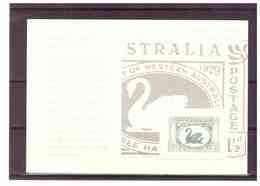 STAMP REPLICA CARD NO. 28 -  1.7.1993    /    1929   1 1/2d  W.A.SWAN - Prove & Ristampe