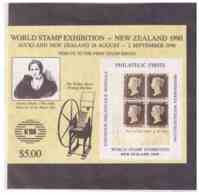 NEW ZEALAND   -   CINDERELLA NEW ZEALAND 1990  -  EXIBITION PENNY BLACK  MINIATURE SHEET - Variétés Et Curiosités