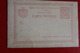 ENTIER  CARTE   POSTALE  DE  10  BANI  ROUGE       NEUF - Briefe U. Dokumente