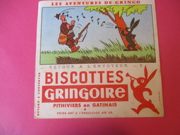 Buvard/Biscottes/GRINGOIRE/Les Aventures Gringo/Retour à L'envoyeur/Pithiviers Gâtinais/Delcey/Dôle/Vers 1940-60  BUV430 - Biscotti