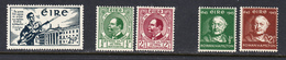 Ireland 1941-43 Mint Mounted, Sc# 120,124-127, SG 128-132 - Nuovi