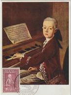 Carte-Maximum BELGIQUE N° Yvert 988 (MOZART) Obl Sp Ill 1er Jour (Ed Bruckmann) - 1951-1960