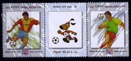Bangladesh, World Cup 1994, 3 Stamps - 1994 – Vereinigte Staaten