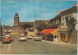 Ille  Et  Vilaine :  SAINT  COULOMB :  Vue  Rue De La  Poste  Et L  ' église (  Voiture  Peugeot , Ds  Citroën ) - Saint-Coulomb