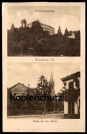 ALTE POSTKARTE SCHOPFHEIM KREISPFLEGEANSTALT PARTIE BEI DER KIRCHE Ansichtskarte AK Postcard Cpa - Schopfheim