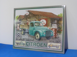 Plaque Métal  "U23 CITROEN Et AVIA" - Plaques En Tôle (après 1960)