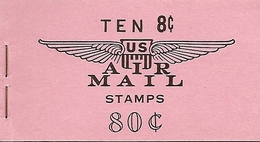 UNITED STATES (USA), 1964, Air Mail Booklet C11, 80c, Mi 72x - 2. 1941-80