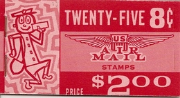 UNITED STATES (USA), 1963, Air Mail Booklet C13, $ 2.00 Red, Mi 71b - 2. 1941-80