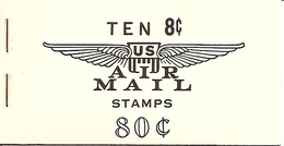 UNITED STATES (USA), 1964, Air Mail Booklet C16, 80c Black, Mi 72ya - 2. 1941-80