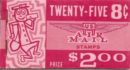UNITED STATES (USA), 1964, Air Mail Booklet C18, $ 2.00, Mi 73ya - 2. 1941-80