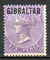 GIBRALTAR - (Colonie Britannique) - 1886 - N° 6 - 6 P. Violet - (Effigie De Victoria) - Gibraltar