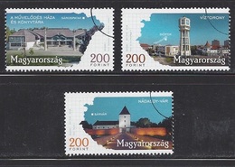 HUNGARY-2018. Landscapes And Towns -  Sárvár / Siófok / Sárospatak USED!!! - Used Stamps