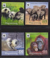 HUNGARY - 2018. WWF Hungary - Iconic Animals Of The Earth / Giant Panda,Elephant,Orangutan,Polar Bear  USED!!! - Prove E Ristampe