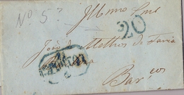 1851 , PORTUGAL PREFILATELIA , PORTO , PORTEO " 20 " , CARTA CIRCULADA - ...-1853 Voorfilatelie