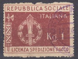 ITALIA, REPUBBLICA SOCIALE - 1944 - Franchigia Militare Yvert 1, Usato. - Paquetes Postales