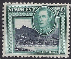 St Vincent 1949 - 52 KGV1 7ct Bathing Beach MM SG 170 ( H1431 ) - St.Vincent (...-1979)