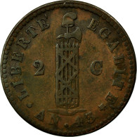 Monnaie, Haïti, 2 Centimes, 1846, TTB, Cuivre, KM:26 - Haiti