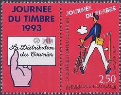 France 1993 - Mi 2939 - YT 2792 ( Stamp Day : Postman )  MNH** + Label - Nuevos