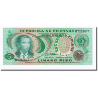 Billet, Philippines, 5 Piso, Undated (1974-85), KM:160a, NEUF - Philippines