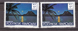 Polynésie  132 Variété Violacé Et Normal  Neuf * * TB  MNH - Geschnittene, Druckproben Und Abarten