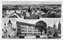 (RECTO / VERSO) VILSBIBURG EN 1957 - MULTIVUES - PLIS A DROITE - FORMAT CPA VOYAGEE - Landshut