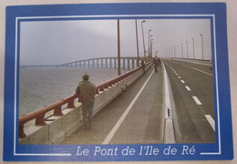 LE PONT DE I'LLE DE RE PARIS FRANCE  POSTCARD PICTURE ADVERTISING DESIGN ORIGINAL PHOTO POST CARD PC STAMP - Bourg De Visa