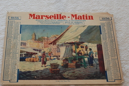 CALENDRIER MARSEILLE MATIN 1936 - Grand Format : 1921-40