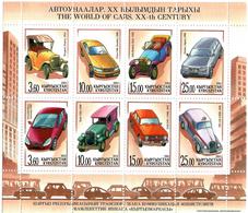 Kyrgyzstan.2004 Cars. M/S Of 8v:2x3.6,2x10,12x5,2x25  Michel # 374-81 KB - Kirghizistan