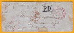 1857 - Thurn + Taxis, Frankfurt A. M. Nach Rouen, Frankreich - Via Forbach & Paris - PD - Briefe U. Dokumente