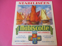 Buvard//Stabilisées/MABISCOTTE/Régates Voiliers/Biscotterie Ile De France/MITRY-MORY (S&M)/Sirven/Vers 1940-1960  BUV436 - Biscottes