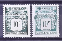 OCEANIE (Etablissement De) - TAXE - N°18 - Neuf SANS Charnière ** / MNH - NUANCE DE COULEUR - Portomarken