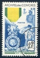 !!! COMORES  : N°12 CENTENAIRE DE LA MEDAILLE MILITAIRE OBLITERE - Used Stamps