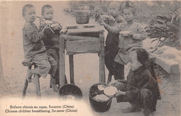 ¤¤  -  CHINE  -  SWATOW   -  Enfants Chinois Au Repas   -  ¤¤ - China