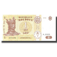 Billet, Moldova, 1 Leu, 2010, 2010, KM:8a, NEUF - Moldavia