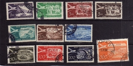 TRIESTE B 1954 POSTA AEREA FRANCOBOLLI DI YUGOSLAVIA SOPRASTAMPATI SERIE COMPLETA AIR MAIL JUGOSLAVIA OVERPRINTED USATA - Luchtpost