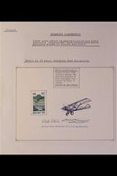 AIRCRAFT Design ARTWORK For The Bhutan 1978 20n Anniversaries & Events Stamp, Featuring The 50th Anniversary Of Lindberg - Unclassified