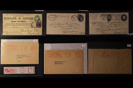 MUSIC Group Of Covers Incl. Three 1890s USA Postal Stationery ADVERTISING ENVELOPES For "Kohler & Chase" With The "large - Ohne Zuordnung