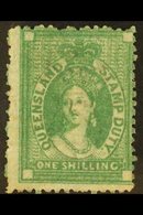 QUEENSLAND POSTAL FISCAL 1871-72 1s Green Wmk Large Crown And Q, SG F18, Mint Very Lightly Hinged. For More Images, Plea - Sonstige & Ohne Zuordnung