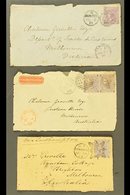 VICTORIA INWARD MAIL. 1863, 1864 & 1871 Cover Fronts With Some Faults, Sent From GB To Melbourne Bearing Various 6d Valu - Andere & Zonder Classificatie