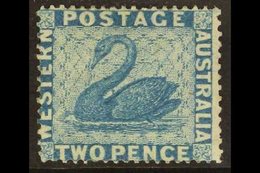 WESTERN AUSTRALIA 1861 2d Blue Intermediate Perf 14-16, SG 34, Very Fine Mint For More Images, Please Visit Http://www.s - Andere & Zonder Classificatie
