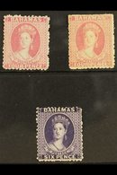 1863-77 MINT SELECTION Crown CC Watermark, Perf 12½, 4d Bright Rose (SG 26), 4d Dull Rose (SG 27) & 6d Deep Violet With  - Sonstige & Ohne Zuordnung