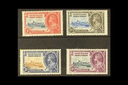 1935 Silver Jubilee Set Complete Each Showing "EXTRA FLAGSTAFF", SG 111a/114a, Very Fine Mint (4 Stamps) For More Images - Other & Unclassified