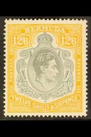 1938-53 12s6d Grey And Yellow (the So-called 'Lemon' Shade), SG 120d, Superb Never Hinged Mint, Cat £700. For More Image - Bermuda