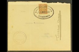 1925 (10 Aug) Env To Oruro Bearing The 1925 50c "CORREO AERO A ORURO 11 - 8 - 1925" Opt Stamp (Michel 149, Sanabria 2) T - Bolivie