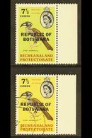 1966 7½c "Grey Hornbill" With YELLOW BACKGROUND ERROR OF COLOUR, SG 211a, Very Fine Used. A Beautiful And Rare Bird Stam - Botswana (1966-...)