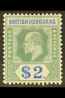 1904-07 $2 Green & Ultramarine, SG 92, Very Fine Mint For More Images, Please Visit Http://www.sandafayre.com/itemdetail - Britisch-Honduras (...-1970)