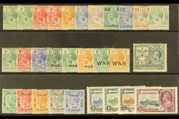 1913-35 KGV MINT COLLECTION Presented On A Stock Card That Includes 1913-21 MCA Wmk Set To $2, 1932 Belize Relief Fund,  - Brits-Honduras (...-1970)