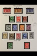 1937-52 VERY FINE MINT / NEVER HINGED MINT COLLECTION Complete Run Of Basic KGVI Issues In Hingeless Mounts On Leaves, I - Iles Vièrges Britanniques